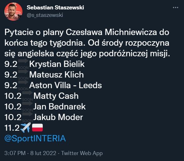 PLANY Czesława Michniewicza na najbliższe dni!